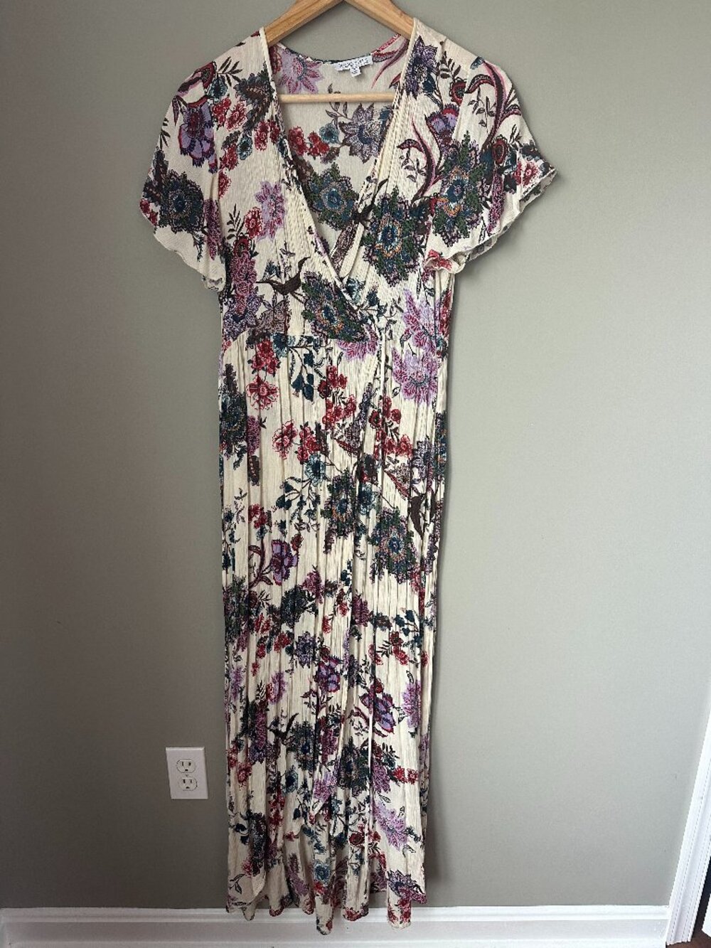 Patrons of Peace Boho Floral Maxi Dress Size M Made in India